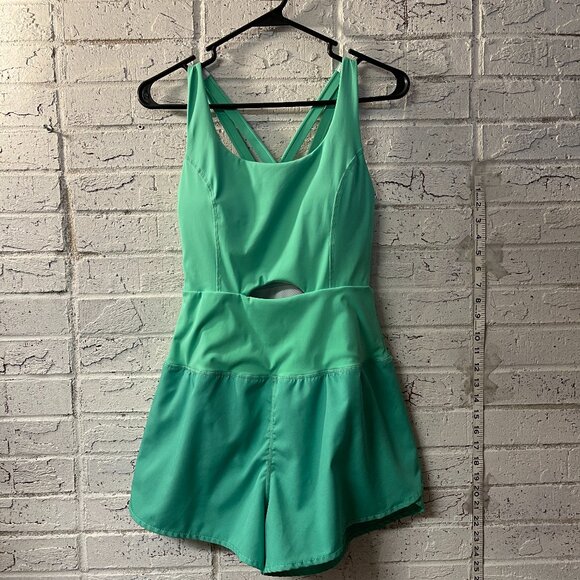 Mint Green Athletic Skort Romper – Cute & Comfy Activewear Medium - Picture 1 of 15